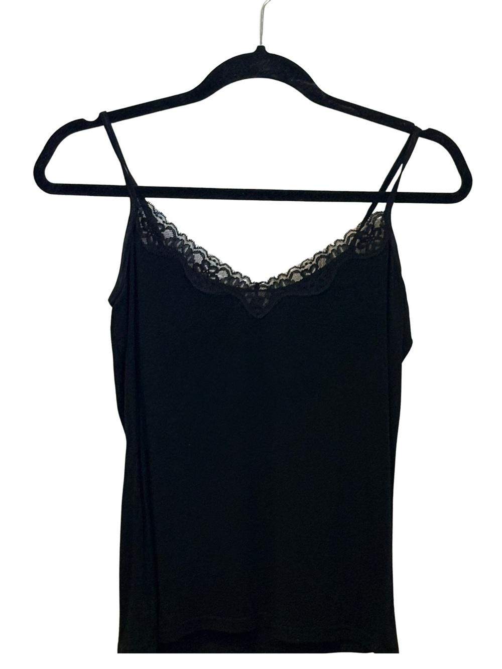 NWOT Variations Black Lace Trim Camisole | Size Small | Never Worn - Picture 3 of 5